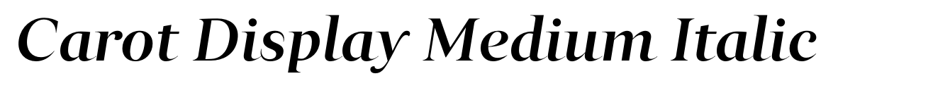 Carot Display Medium Italic